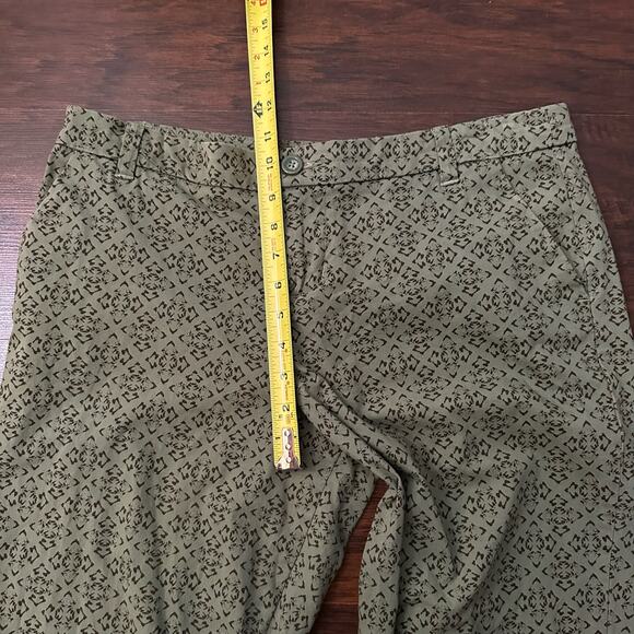 Patagonia green pattern ankle length pants size 10 - Picture 10 of 11